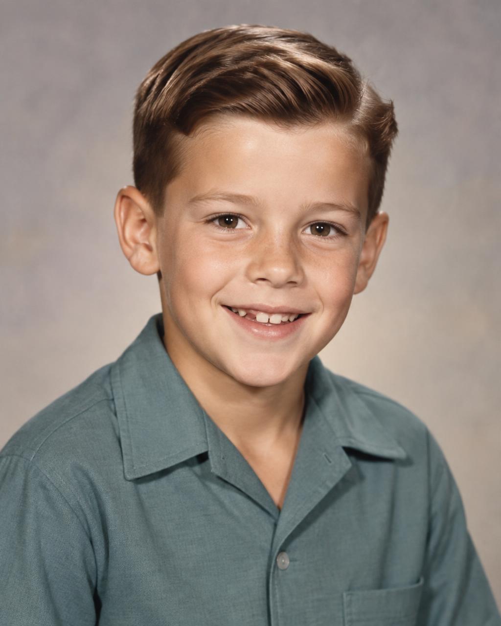 Restored childhood portrait, before restoration